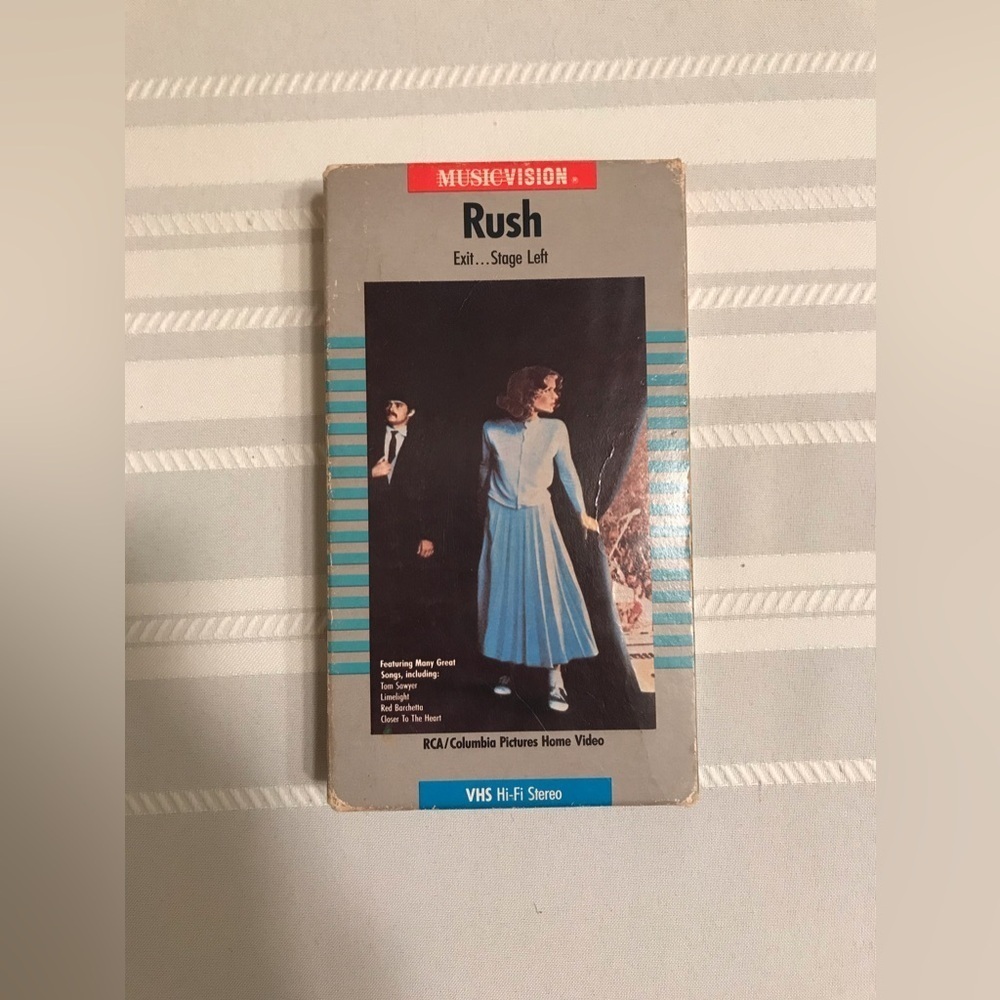 VINTAGE 80S RUSH ROCK BAND VHS MUSIC CONCERT VIDEO EXIT STAGE LEFT RCA 1982. MTV - Picture 2 of 7
